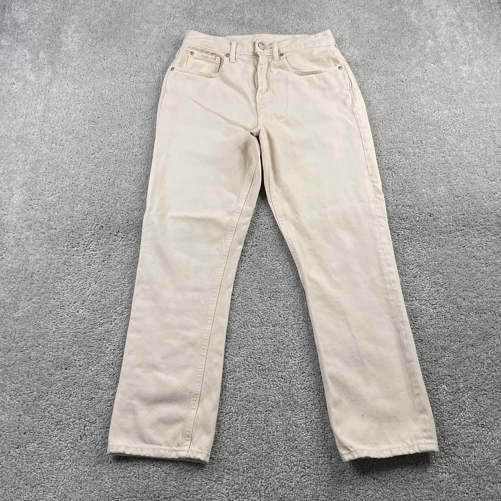 Outerknown‎ Jeans Womens 25 Tan Beige Denim SEA Dune High Rise Slim Fit Organic